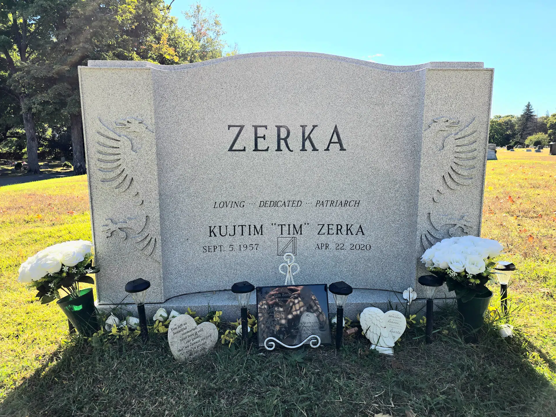Granite Flat Headstone / Marker hand-carved by Flat Granite Markers in NJ — image 4